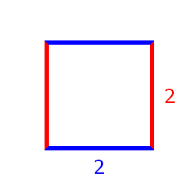 Relation pour calculer la surface d'un carré